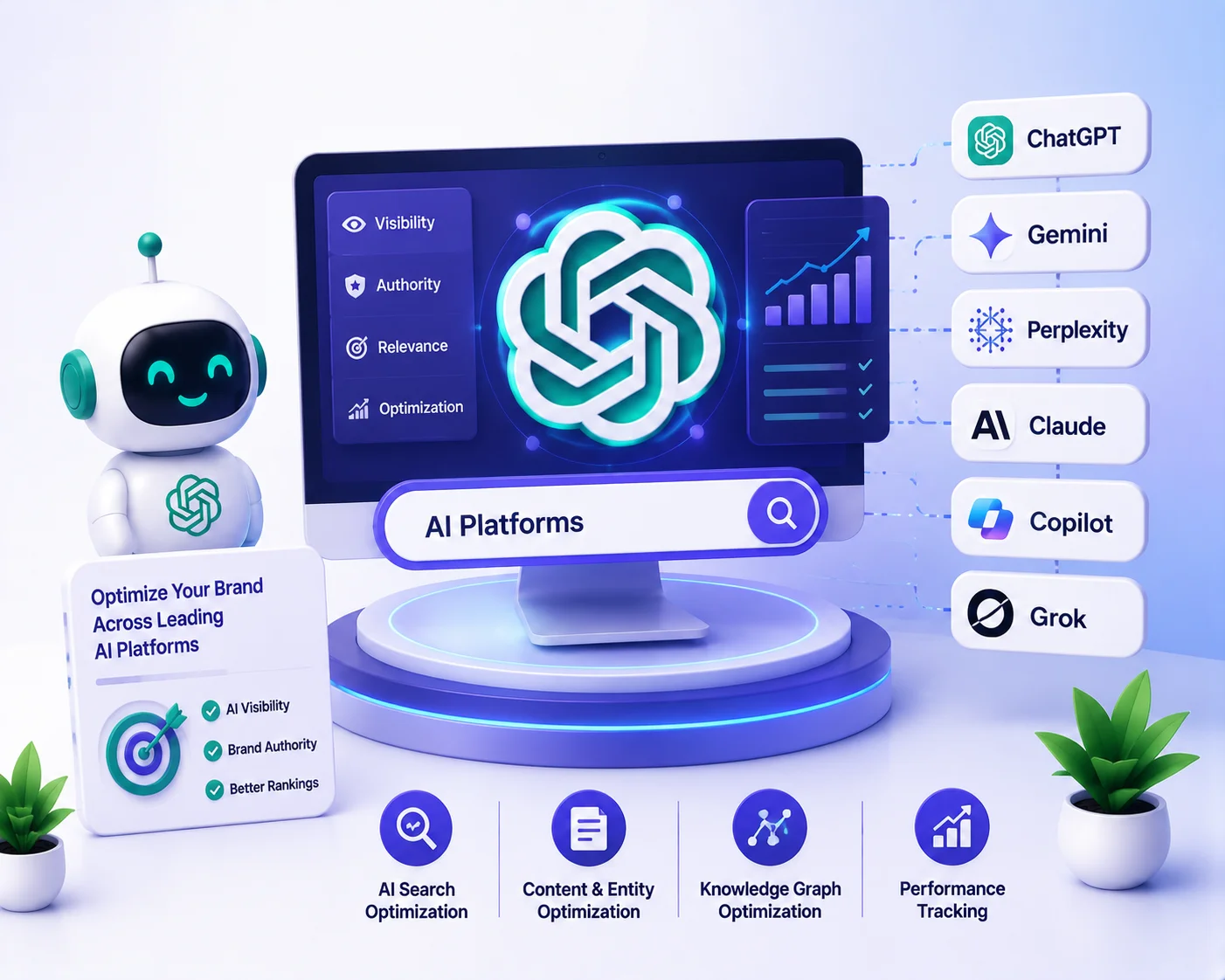 AI Platform Optimization Services in Oman - Optimize your brand across ChatGPT, Gemini and all AI tools