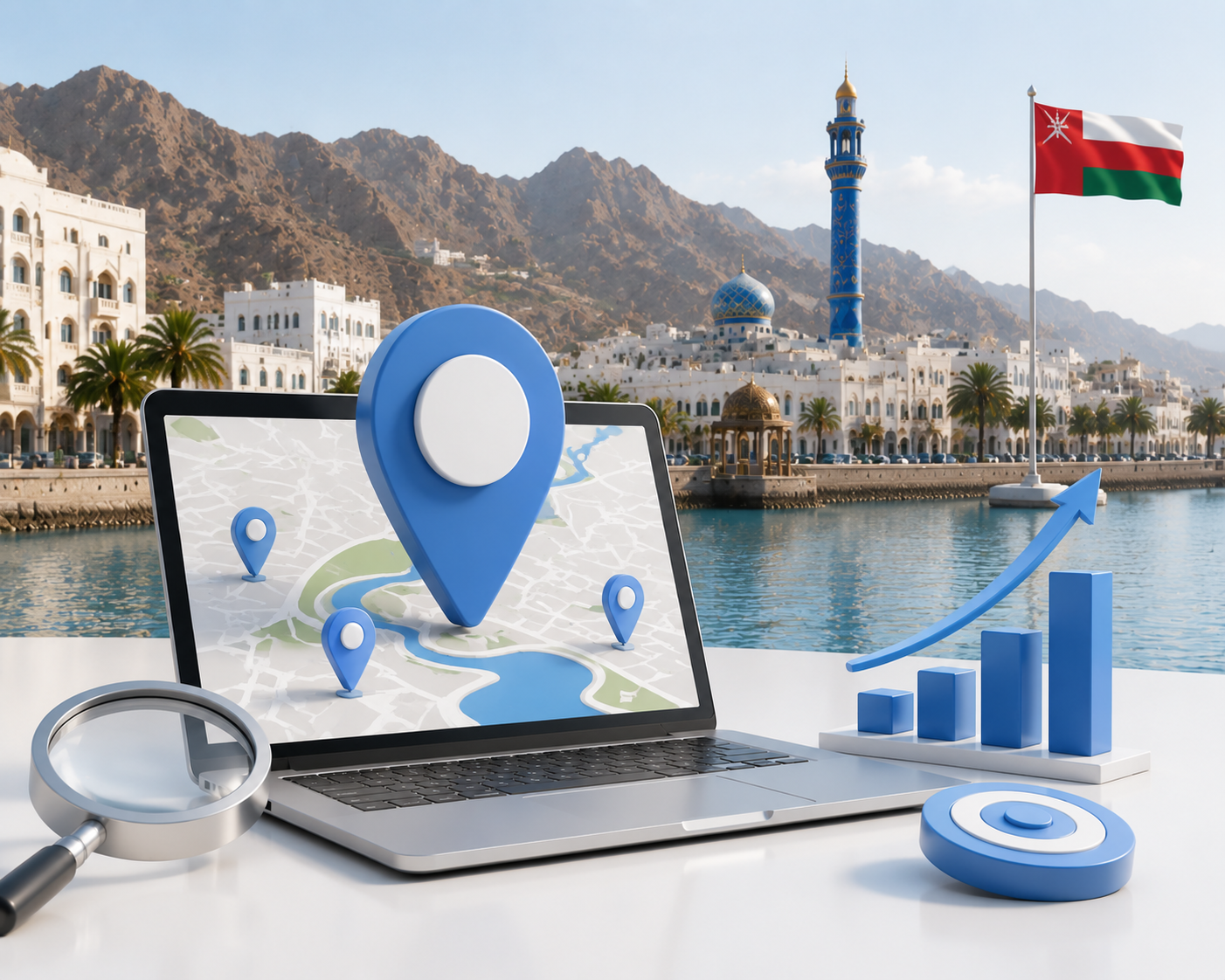 Local SEO services in Muscat - help your business rank #1 on Google Maps and attract Omani customers